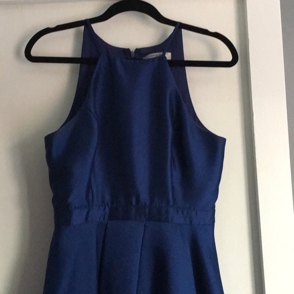 Royal Blue halter top high-low dress - Picture 4 of 6